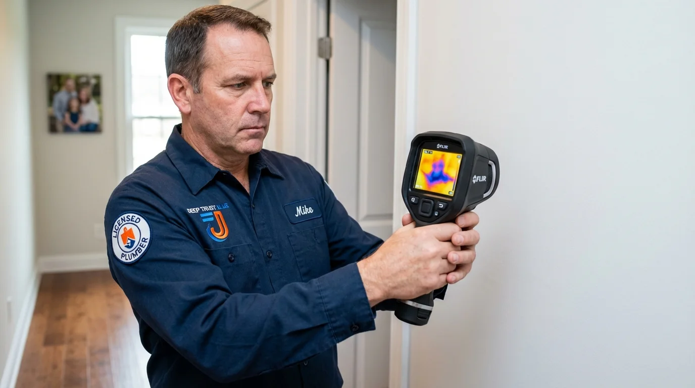 Thermal imaging leak detection by Johns Plumbing LLC in Geneseo